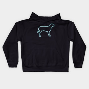 80s Retro Neon Sign American Bulldog Kids Hoodie